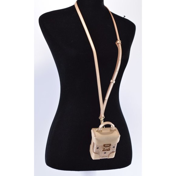 MCM Visetos Canvas Mini Crossbody Waist Charm Bag - Picture 8 of 12